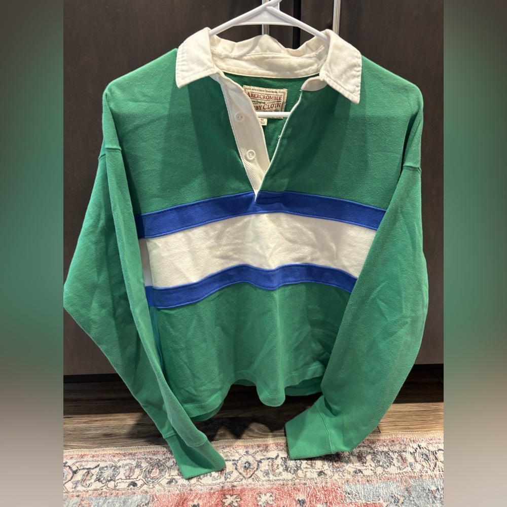 Abercrombie & Fitch Green Rugby Shirt